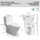 1.1/1.60 GPF Dual-Flush One Piece Toilet, Water-Saving Elongated Comfort Height Floor Mounted, Soft Closing Seat, 1000 Gram Map Flushing Score Toilet, Glossy White 23T02-GW W1920P204226