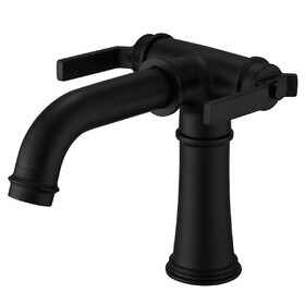 Industrial Pipe-Style Bathroom Faucet Black 2-Handle Vanity Mixer Tap Pop-Up Drain Included W1920P254901