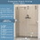 56-60 in. W x 76 in. H Frameless Shower Door, Single Sliding Shower Door, 5/16" (8mm) Clear Tempered Glass Shower Door Explosion-Proof Film, Stainless Steel Hardware, Chrome 24D210-60C-COMBO