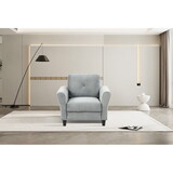 Fashionable living room sofa single seat, gray fabric W1927113302