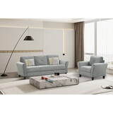 JIUMI Fashion Living Room Two Piece Sofa Set, Living Room Three Seats+Single Seats W1927S00005