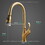 Gold Kitchen Faucet with Pull Down Sprayer Brushed Gold Single Handle 1 Hole High Arc Pull Out Kitchen Sink Faucets W1932124131