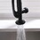Commercial Kitchen Faucet Pull Down Sprayer Black and Nickel,Single Handle Kitchen Sink Faucet W1932124159