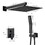Bathroom Luxury Rain Mixer Combo Set Wall Mounted Rainfall Shower Head System, (Contain Faucet Rough-in Valve Body and Trim) W1932124160