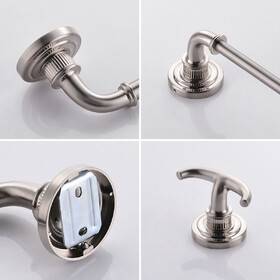 Bathroom Hardware Set Brushed Nickel 4-Pieces Bathroom Towel Rack 24 inches Adjustable Bathroom Accessories Set W1932130479