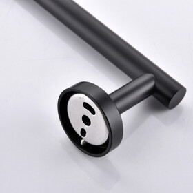 4-Pieces Matte Black Bathroom Accessories Set, Stainless Steel Bathroom Hardware Set, Bath Towel Bar Set, Towel Racks for Bathroom Wall Mounted W1932P156243