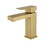 Gold Bathroom Faucet, Brushed Gold Faucet for Bathroom Sink, Gold Single Hole Bathroom Faucet Modern Single Handle Vanity Basin Faucet W1932P156127