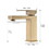 Gold Bathroom Faucet, Brushed Gold Faucet for Bathroom Sink, Gold Single Hole Bathroom Faucet Modern Single Handle Vanity Basin Faucet W1932P156127