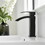 Black Bathroom Faucet, Brushed Black Faucet for Bathroom Sink, Black Single Hole Bathroom Faucet Modern Single Handle Vanity Basin Faucet W1932P156221