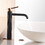 Black Bathroom Faucet, Black and Gold Faucet for Bathroom Sink, Black Single Hole Bathroom Faucet Modern Single Handle Vanity Basin Faucet W1932P156223