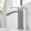 Brushed Nickel Bathroom Faucet,Faucet for Bathroom Sink, Single Hole Bathroom Faucet Modern Single Handle Vanity Basin Faucet W1932P156225