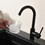 Matte Black Kitchen Faucet Single Handle Stainless Steel,Commercial Single Hole Kitchen Sink Faucet,Modern One Hole Bar Sink Faucet (Matte Black) W1932P156233