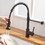 Commercial Black Kitchen Faucet with Pull Down Sprayer, Single Handle Single Lever Kitchen Sink Faucet W1932P171816