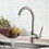Kitchen Faucet Single Handle Stainless Steel, Commercial Single Hole Kitchen Sink Faucet, Modern One Hole Bar Sink Faucet W1932P172281