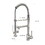 Commercial Kitchen Faucet Pull Down Sprayer Brushed Nickel, Single Handle Kitchen Sink Faucet W1932P172291