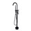 Single Handle Freestanding Tub Filler Floor Mount Bathtub Faucet with Handheld Shower (Black) W1932P172297