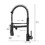 Commercial Black Kitchen Faucet with Pull Down Sprayer, Single Handle Single Lever Kitchen Sink Faucet W1932P172304