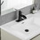 Sink Faucet with Deck Plate Waterfall Black with Pop Up Drain and Supply Lines Bathroom faucets for Sink 1 Hole One Handle Faucets Vanity Bath Mixer Tap