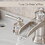 Bathroom Faucets for Sink 3 Hole Brushed Nickel 8 inch Widespread Bathroom Sink Faucet with Pop Up Drain Double Lever Handle Faucet Bathroom Vanity Faucet Basin Mixer Tap Faucet with Hose
