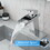 Sink Faucet with Deck Plate Waterfall Black Bathroom faucets for Sink 1 Hole or 3 Holes One Handle Faucets
