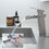 Sink Faucet with Deck Plate Waterfall Black Bathroom faucets for Sink 1 Hole or 3 Holes One Handle Faucets