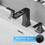 Bathroom Faucets for Sink 3 Hole ORB 8 inch Widespread Bathroom Sink Faucet with Pop Up Drain Double Lever Handle Faucet Bathroom Vanity Faucet Basin Mixer Tap Faucet with Hose