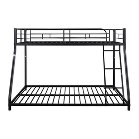 Metal Twin over Full Bunk Bed/ Heavy-duty Sturdy Metal/ Noise Reduced/ Safety Guardrail/No Box Spring Needed,Black W1935140533