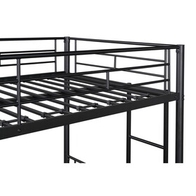 Metal Twin over Full Bunk Bed/ Heavy-duty Sturdy Metal/ Noise Reduced/ Safety Guardrail/No Box Spring Needed,Black W1935140545