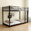 Metal Twin over Full Bunk Bed/ Heavy-duty Sturdy Metal/ Noise Reduced/ Safety Guardrail/No Box Spring Needed,Black W1935P174841