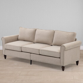 70 inch 3 Seater Loveseat Sofa, Mid Century Couches for Living Room, Button Tufted Sofa W1955121380