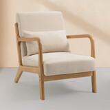 Leisure Chair with Solid Wood Armrest and Feet, Mid-Century Modern Accent Sofa,1 seat W1955P144531