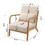 Leisure Chair with Solid Wood Armrest and Feet, Mid-Century Modern Accent Sofa,1 seat W1955P144536
