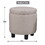 JST Home Decor Upholstered Round Fabric Tufted Footrest Ottoman, Ottoman with Storage for Living Room & Bedroom, Decorative Home Furniture, Beige W1958125495