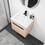 LEVISTAR Fully assembled Black 24 inch Bathroom Vanity with Ceramic Countertop Sink, Oak 2 Doors Bathroom Cabinet Set W1972P165042