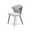 Modern minimalist gray dining chair, carbon steel legs, set of 2 W1978P144149