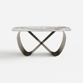 Pandora Butterfly Shaped Base 1.6m Sintered Stone Dining Table 63 x 35.4 x 29.5inch W1978S00044