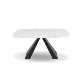 Modern Brilliant Sintered Stone Dining Table 70.9 x 35.4 x 29.5inch W1978S00117