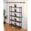 5 Tier Bookshelf, Modern Freestanding Tall Bookcase with Steel Frame, Industrial Wood Book Shelf W1982119342