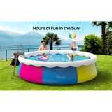 Inflatable Top Ring Swimming Pools 18ft*48in Round Pool Include Filter Pump Include Filter Pump Blue W1982134547