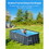 14ft x 7ft x 48in Metal Frame Swimming Pool Set for Families, Rectangular Above Ground Pool Set with Cartridge Filter Pump, Filter Cartridge, Pool Ladder, Ground Cloth, Pool Cover, W1982134550
