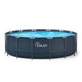 16ft x 48in Metal Frame Swimming Pool Set, Round Above Ground Pool Set with 2000 GPH Sand Filter Pump, Pool Ladder, Ground Cloth, Pool Cover for Backyard, Garden W1982134552