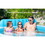 Full-Sized Inflatable Swimming Family Pool with Seats, 88"x85"x30" Above Ground Blow Up Pool with Backrest Bench for Backyard Kiddie Pool, Age 3+ W1982134554