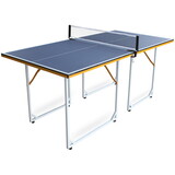 6ft Mid-Size Table Tennis Table Foldable & Portable Ping Pong Table Set for Indoor & Outdoor Games with Net, 2 Table Tennis Paddles and 3 Balls W1989119576