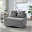 Single Sofa Bed with Pullout Sleeper, Convertible Folding Futon Chair, Lounge Chair Set with 1pc Pillow, Gray color fabric W1998121145