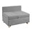 Single Sofa Bed with Pullout Sleeper, Convertible Folding Futon Chair, Lounge Chair Set with 1pc Pillow, Gray color fabric W1998121145