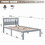 Twin Size Bed, Wood Platform Bed Frame with Headboard for Kids, Slatted, Gray W1998121943