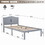 Twin Size Bed, Wood Platform Bed Frame with Headboard for Kids, Slatted, Gray W1998121954