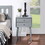 Nightstand with 2-Drawers, Small Side End Table with Storage, Gray