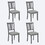 Dining Chairs set for 4,Kitchen Chair with Padded Seat, Side Chair for Dining Room, Gray W1998126421