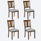 Dining Chairs set for 4,Kitchen Chair with Padded Seat, Side Chair for Dining Room, Walnut W1998126424